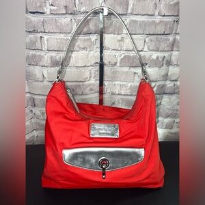 Kate Spade Vintage Red Nylon Hobo Shoulder Bag